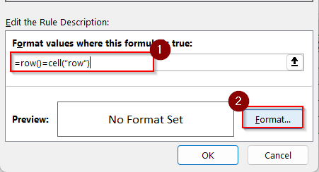 Using Conditional Formatting and VBA to Highlight Active Row in Excel