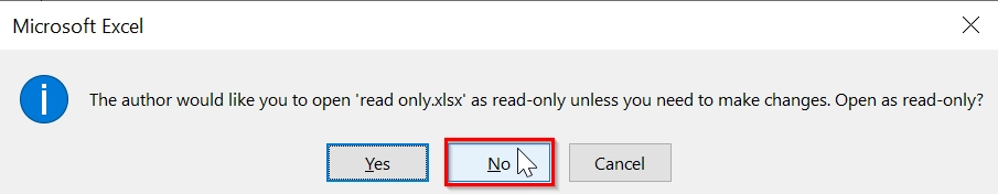 Use General Options to Remove Read-Only Recommended Status