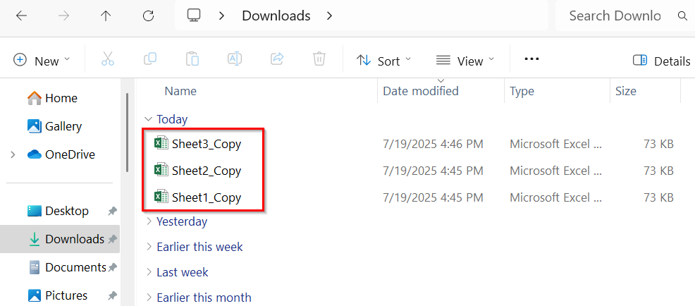 Save All Worksheets as a Separate Excel File