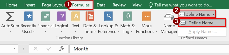 Define a Named Range to Print Selected Area in Excel