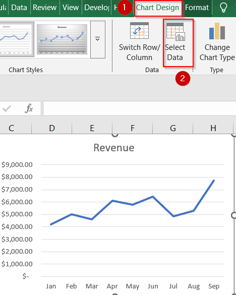 Apply OFFSET Function with Named Ranges for Flexible Dynamic Charts
