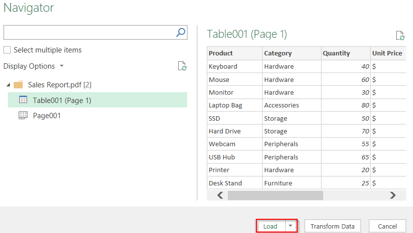 Automatically Extract PDF Tables Using Power Query (Excel 365/2021+)