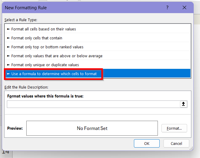 Use a Custom Formula in Conditional Formatting to Highlight Selected Cells