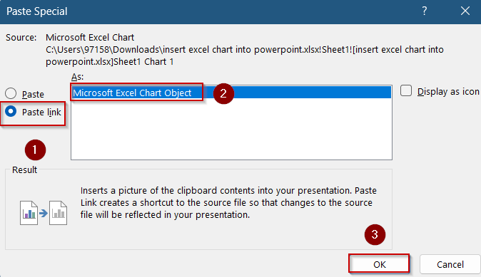 Use a Live Link to Insert Excel Chart into PowerPoint