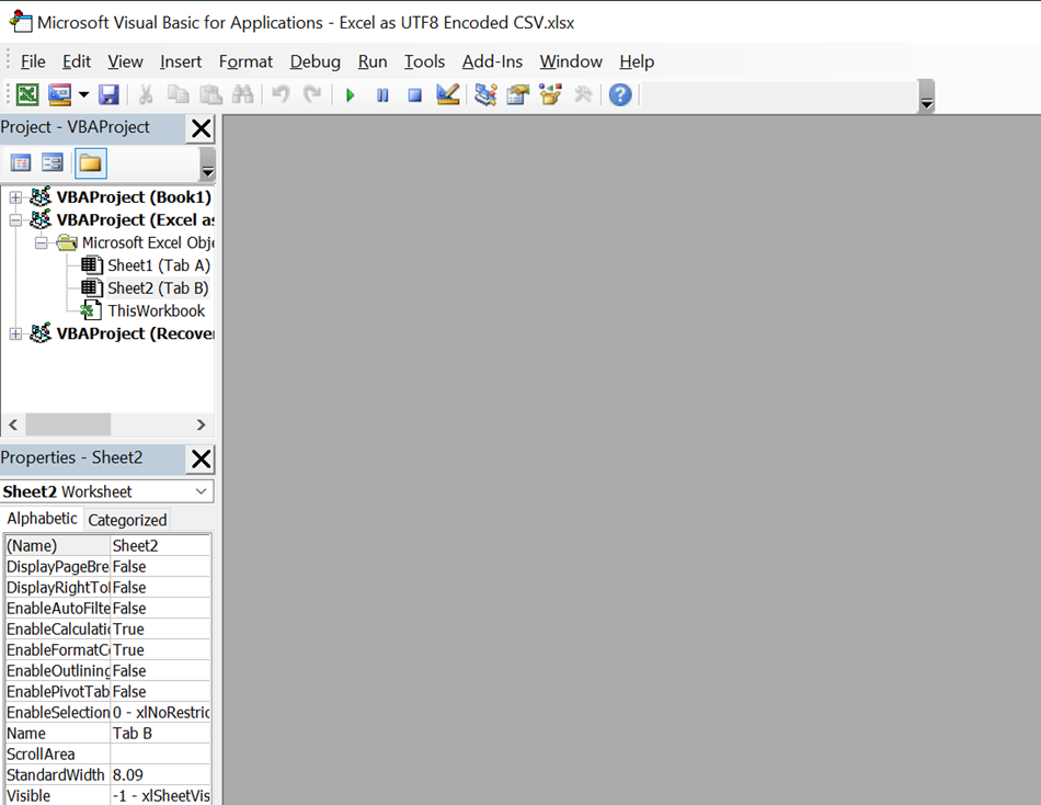Applying VBA Macro to Encode a CSV File as UTF-8
