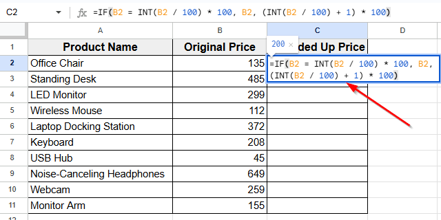 Using IF and INT for Custom Rounding