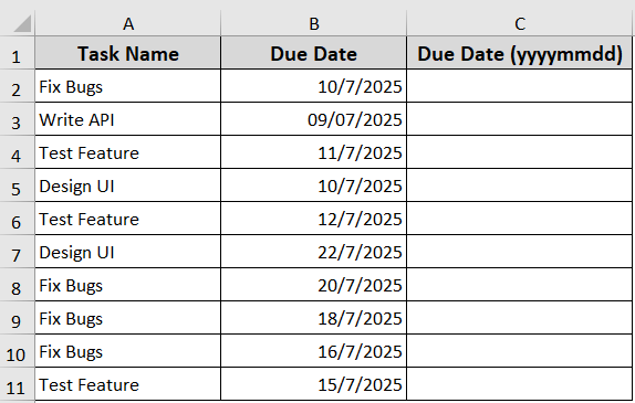 Format Date YYYYMMDD Using VBA Format Function