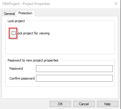 Unlock the VBA Project for Editing
