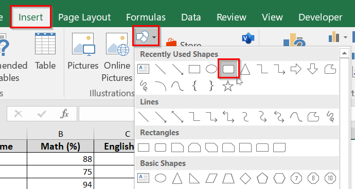 Using Excel Shapes to Create a Macro Button