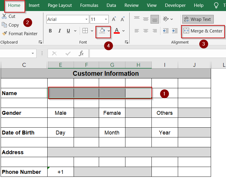 Design a Custom PDF Form in Excel with Fillable Fields