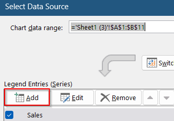 Insert a Separate Data Series to Add a Line