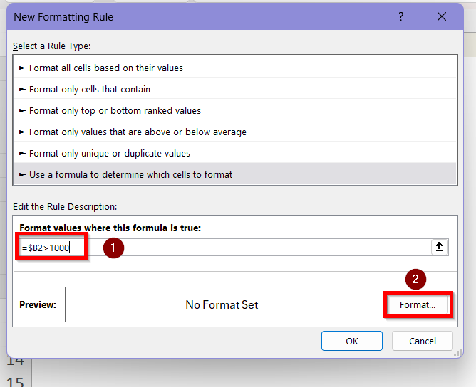 Use a Custom Formula in Conditional Formatting to Highlight Selected Cells