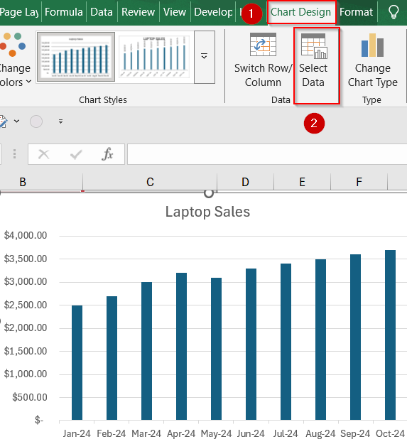 Manually Add the Second Series to a Single-Series Chart