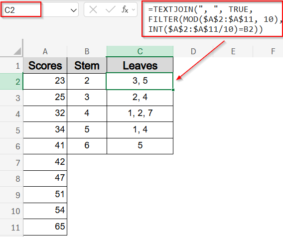 Manually Create a Traditional Stem and Leaf Plot