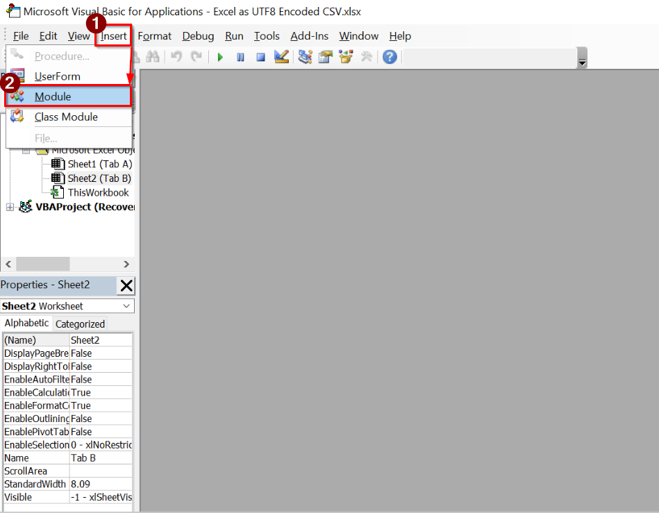 Applying VBA Macro to Encode a CSV File as UTF-8