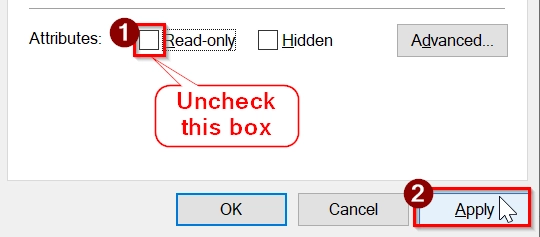 Disable Read-Only from Excel File Properties