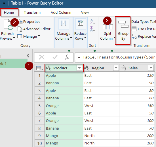 Automate Merging and Summing Duplicates Using Power Query