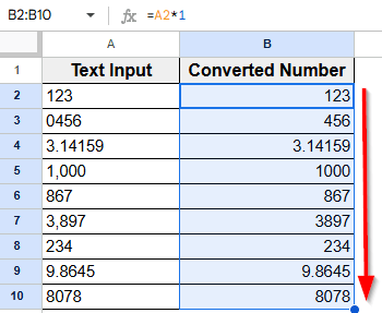 Multiplying by 1 to Convert Text to Number