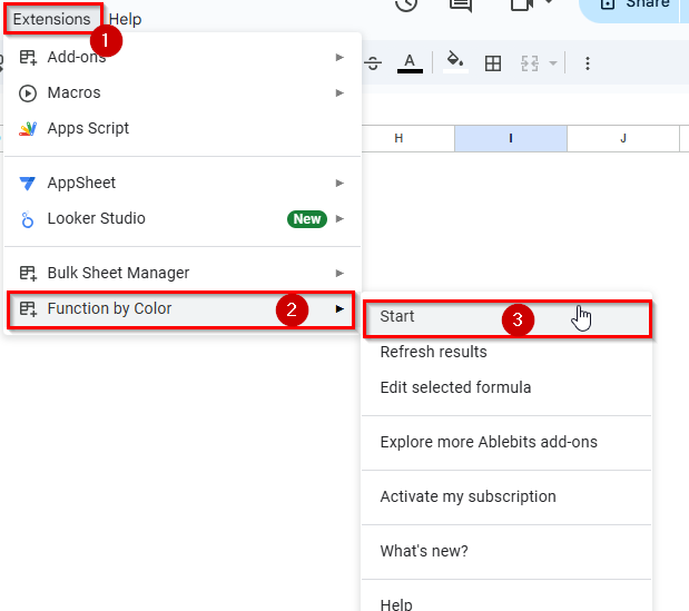 Using the Function by Color Add-On