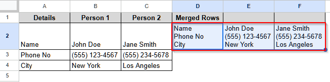 TEXTJOIN Function to Merge Rows in Google Sheets