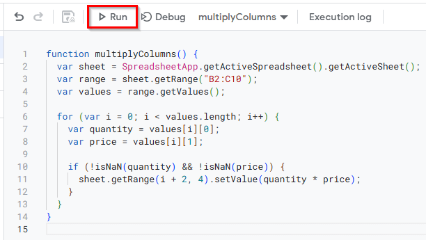 Applying Apps Script Code to Multiply Columns Automatically