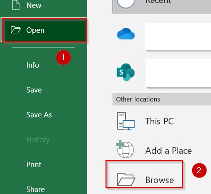Use Built-in Open and Repair Feature in Excel