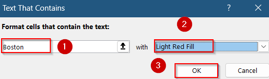 Highlight Based on Text Values