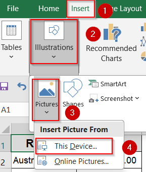Create a Custom Visual Map Manually in Excel