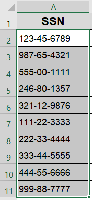 Instantly Remove Dashes from SSNs in Bulk Using VBA Macro
