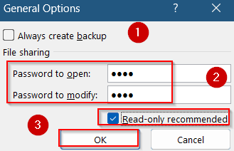 Save the File as Read-Only From Save As Tab