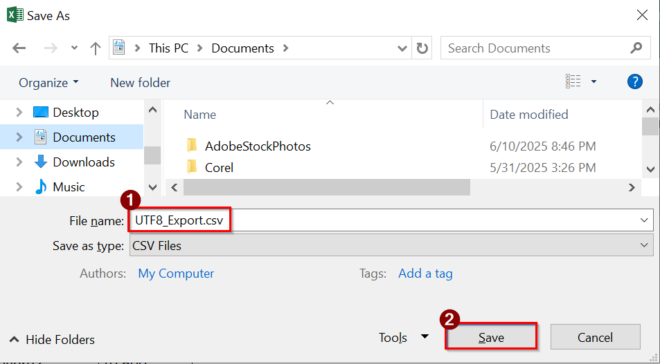 Applying VBA Macro to Encode a CSV File as UTF-8