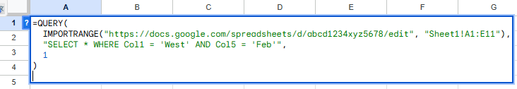 Utilize QUERY & IMPORTRANGE With Multiple WHERE Conditions To Import Ranges With Multiple Criteria