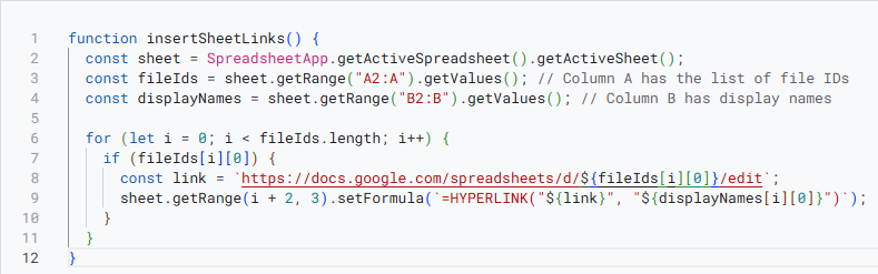 Automate Cross-File Linking with Apps Script