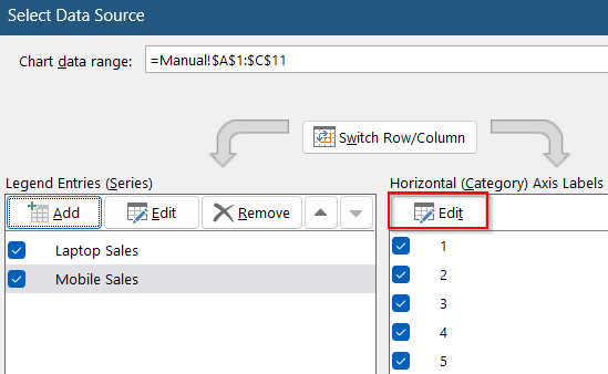 Manually Add the Second Series to a Single-Series Chart