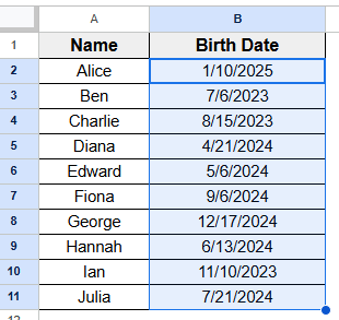 Custom Date Format In Format Menu