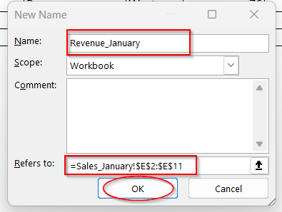 Apply Dynamic References with Named Ranges Across Sheets