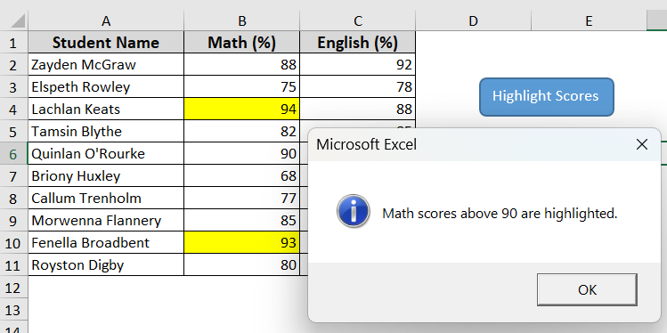 Using Excel Shapes to Create a Macro Button
