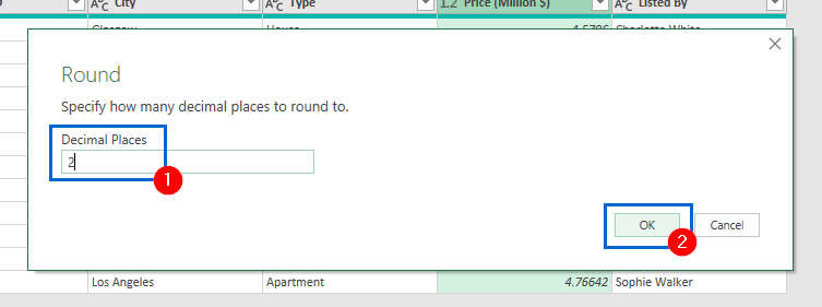 Use Power Query to Permanently Round Values