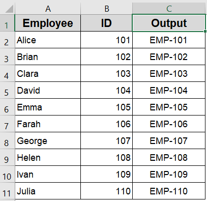 Running VBA Macro to Add Prefixes in an Adjacent Column in Excel