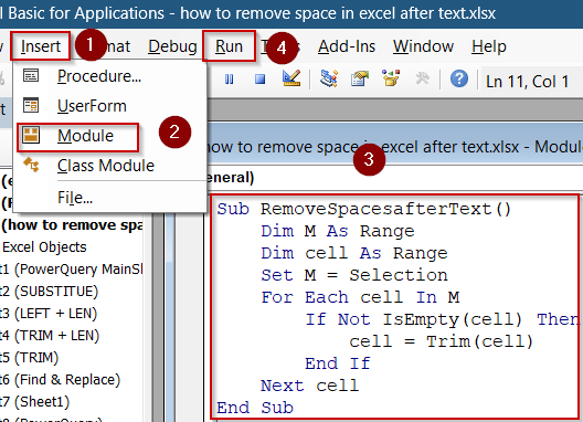 Automate Trailing and Leading Space Removal Using VBA Macro