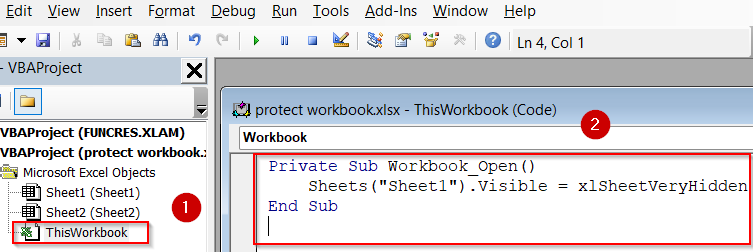 Use VBA Macros to Make Sheets Very Hidden