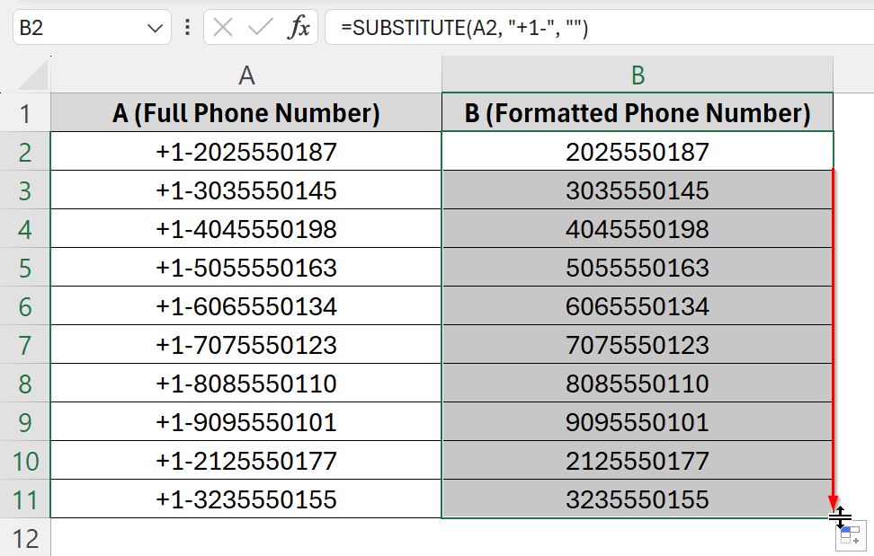 Use SUBSTITUTE Function to Remove Specific Text from Cells