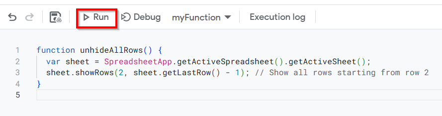 Hide Rows Based on Cell Value Using Google Apps Script