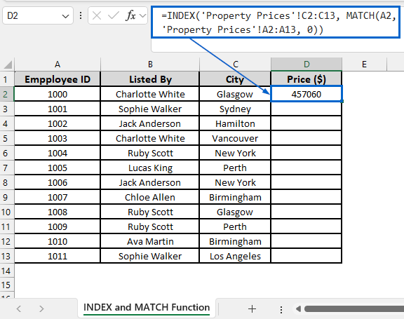 Alternatives to the VLOOKUP Function for Data Transfer Across Worksheets