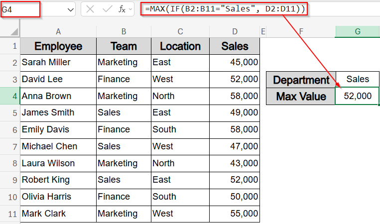 Find Max Value with Single or Multiple Conditions