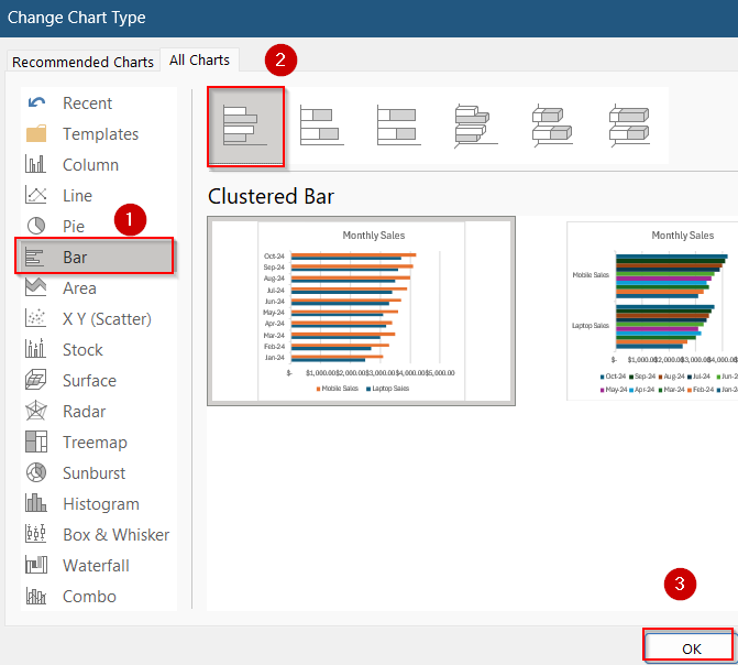Use a Different Chart Type (e.g., XY Scatter or Bar Chart)