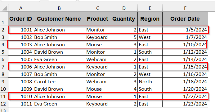 Search Multiple Values Dynamically Using VBA Macros