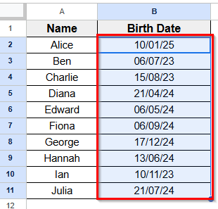 Custom Date Format In Format Menu