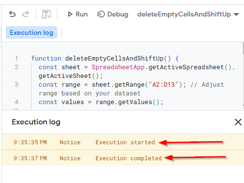 Using Google Apps Script