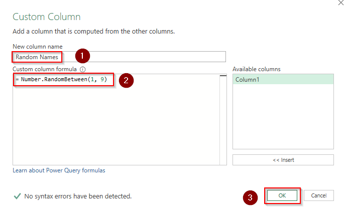 Randomly Sort the Names in a List Using Power Query